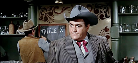 Robert Middleton as Rufus Henshaw, a wanna-be cattle baron behind the trouble in Red Sundown (1956)
