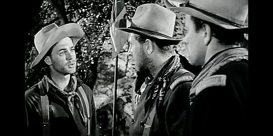 Robert Sherwood as Pvt. David Mason, eager to rejoin the 7th because his dad is riding with Custer in Little Big Horn (1951)