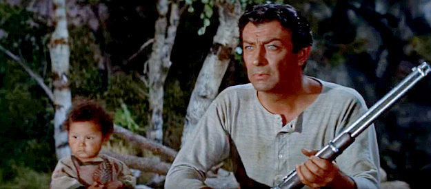 Robert Taylor as Charlie Gilson, ready to kill at a moment's notice in The Last Hunt (1956)