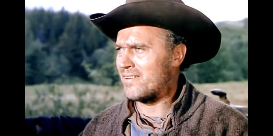 Robert Wilke as Will Horn, a quick gun friend of the Logan brothers in Powder River (1953)