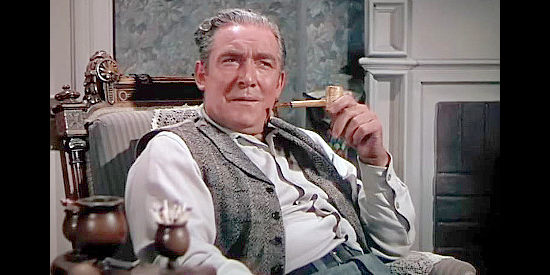 Roy Roberts as Pat Roberts, the cattleman who allows the Dalton gang to hide out at his home in The Cimarron Kid (1952)