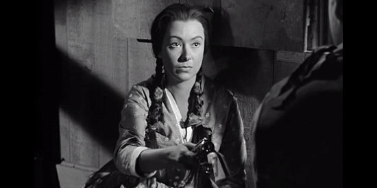 Serena Sande as Maureen, the Indian girl who helps Duff and Crusty in Ghost Town (1955)