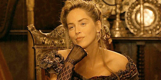 Sharon Stone as Ellen, all gussied up for a dinner with Herod in The Quick and the Dead (1995)