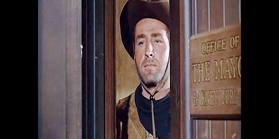 Sheb Wooley as Pete Martin, lead henchman for Mayor Turlock in The Boy from Oklahoma (1954)