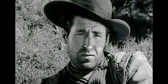 Sheb Wooley as Quince, scout for Donlin's cavalry patrol in Little Big Horn (1951)