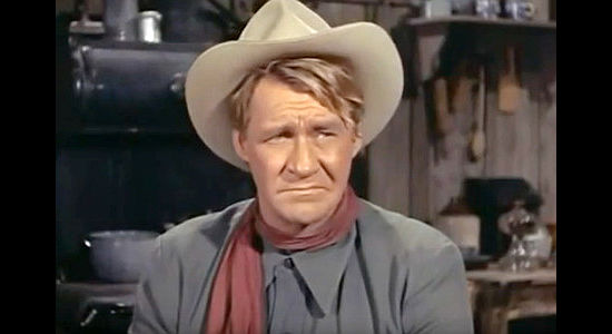 Sonny Tufts as Jack Slade, a fast gun who aligns himself with Col. Morgan in The Parson and the Outlaw (1957)