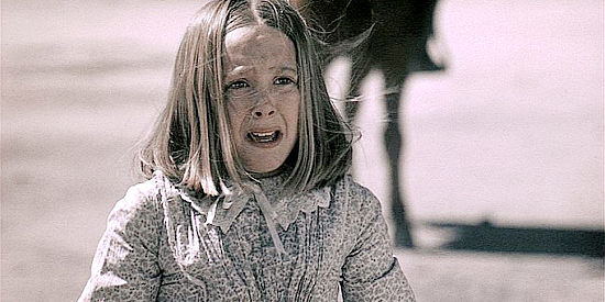 Stacy Linn Ramsower as young Ellen, frightened by bad men in The Quick and the Dead (1995)