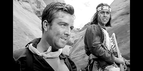 Steve Brodie as Trooper Onstot, finding himself in the hands of Tucsos's Apache in Only the Valiant (1951)
