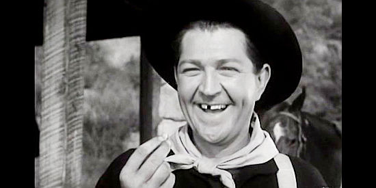 Tom Hubbard as Barnett, the soldier with the aching tooth in Thunder Pass (1954)