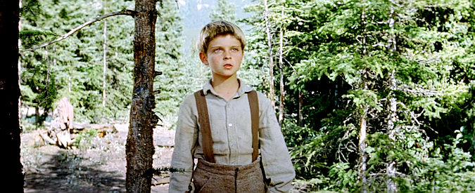Tommy Rettig as Mark Calder, overhearing that his dad once killed a man in River of No Return (1954)