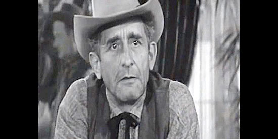 Victor Jory as Rand McCord, pondering his next step after the railroad's arrival puts his stage line out of business in The Last Stagecoach West (1957)