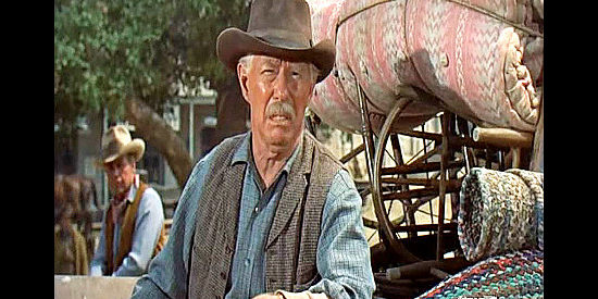 Walter Baldwin as Henry Skinner, facing hard times after losing his ranch in a poker game with Decker in Destry (1954)