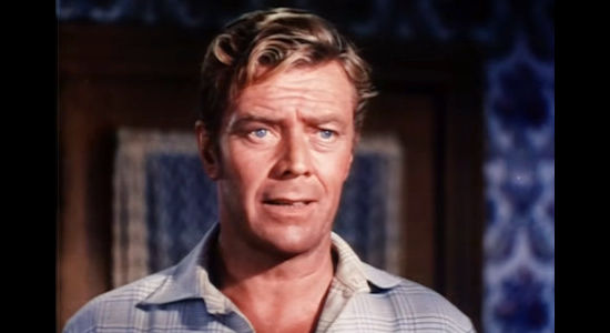 Willard Parker as Jesse James, tempted into pursuing one more big payoff in The Great Jesse James Raid (1953)
