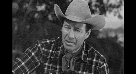 William 'Wild Bill' Elliott as Mace Corbin, offering good friend Clyde Moss a homestead partnership in The Homesteaders (1953)