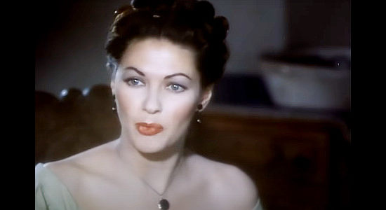 Yvonne De Carlo as Rosa, father of Juan Obregon's son in Passion (1954)