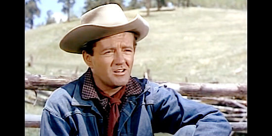 Robert Walker as Lee Strobie, the wayward son of a cattle king in Vengeance Valley (1951)