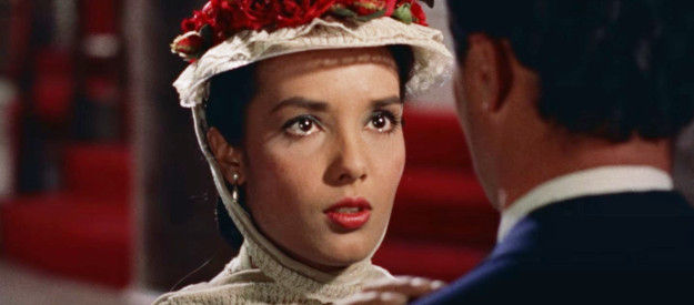 Anna Kashfi as Maria Vidal, the young Mexican woman Frank Harris falls for in Cowboy (1958)