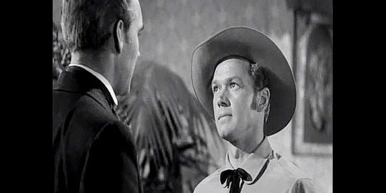 Bill Williams as Bob Martin, Beth's oldest brother, starting another confrontation, this time with Mike Prescott in California Passage (1950)