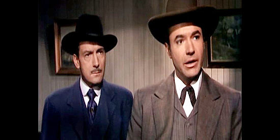 Douglas Evans as William Brady and Whitfield Connor as Jim London, the prize fight promoters in City of Bad Men (1953)