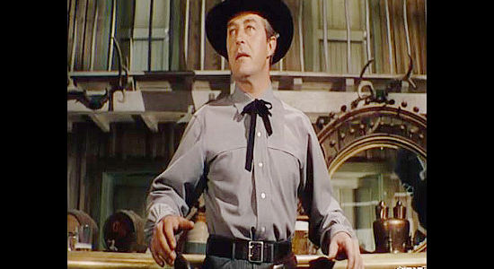 Ray Milland as Johnny Carter, about to spring into action in Copper Canyon (1950)