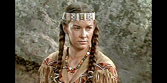 Vera Miles as Jennie McKeever, the young white girl promised to Cheyenne Chief Thunder Hawk in The Charge at Feather River (1953)