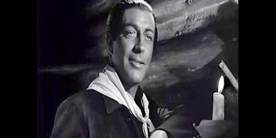 Robert Taylor as Lance Poole, a decorated Civil War officer, talking about his post-war plans for Sweet Meadows in Devil's Doorway (1950)