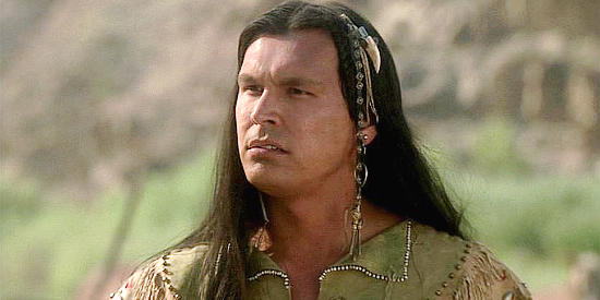 Adam Beach as Blue Duck, the rebellious chief's son who gets kicked out of the Comanche camp in Comanche Moon (2008)