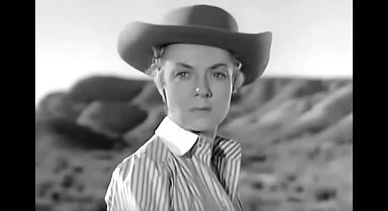 Audrey Totter as Marion Warner, a woman who won't be cheated out of her land in The Vanishing American (1955)