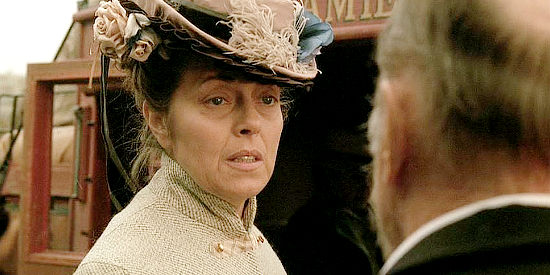 Greta Scacchi as Nola Johns, the whore rescued by Tom Harte and Prentice Ritter in Broken Trail (2006)