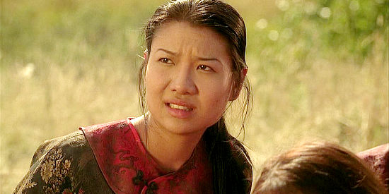 Gwendoline Yoe as Sun Foy, the young Chinese woman who falls for Tom Harte during the horse drive in Broken Trail (2006)