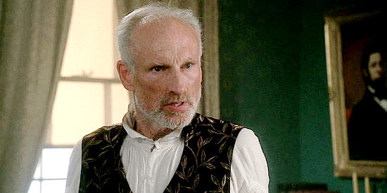 James Redhorn as Gov. Elisha Pease, the man who sends the Rangers to rescue Inish Scull in Comanche Moon (2008)