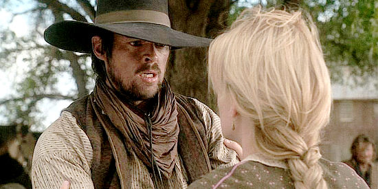 Karl Urban as Woodrow F. Call, reunited with Maggie after the Comanche raid in Comanche Moon (2008)