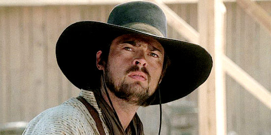 Karl Urban as Woodrow F. Call, wondering about Maggie when he hears a baby crying in Comanche Moon (2008)