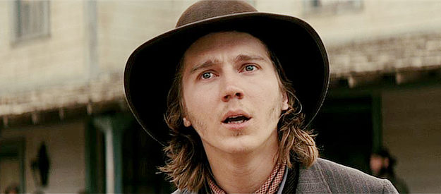 Paul Dano as Percy Dolarhyde, the spoiled son of a cattle king, berating a saloon owner in Cowboys and Aliens (2011)