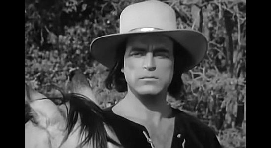 Scott Brady as Blandy, the Navajo man Marion Warner befriends in The Vanishing American (1955)