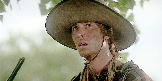 Troy Baker as Pea Eye Parker, a young Texas Ranger reacting to a tragic discovery in Comanche Moon (2008)