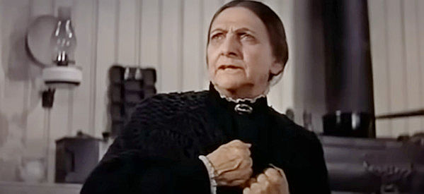 Beulah Bondi as Ma Bridges, mourning the loss of a son in Track of the Cat (1954)
