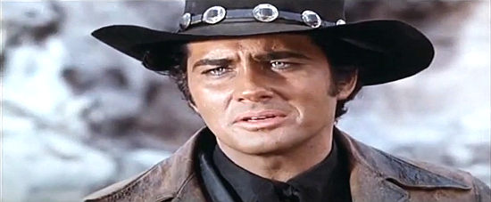 Brett Halsey as Roy Colt, reunited with an old friend in Roy Colt and Winchester Jack (1970)