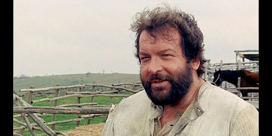 Bud Spencer as Mesito, lured off a chicken farm with an offer of $1,000 and a reunion with The Dutchman in The Five Man Army (1969)
