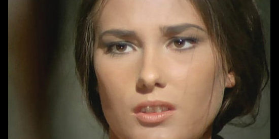 Christina Businari as Mercedes, Clayton's sister, hoping for a new life in I Want HIm Dead (1968)