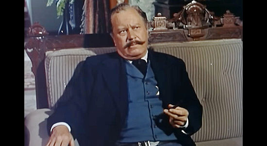 Edgar Buchanan as Jim Hadlock, fearful of what might happen with the notorious Frank Girard locked up in the town jail in Toughest Man in Arizona (1952)