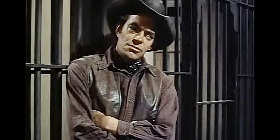 Jack Elam as Deputy Slats Callahan, one of Plummer's hired guns in Thunder Over Arizona (1956)