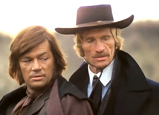 Jeff Cameron as Macho Callaghan and Gordon Mitchell as Ironhead (aka Donovan) in Fistful of Death (1971)
