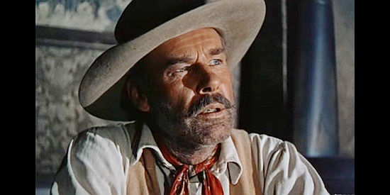 Lane Chandler as Mike Faraday, Westman's chief lieutenant, trying to keep his boss from hanging, in Thunder Over the Plains (1953)