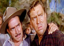 J. Carroll Naish as Gil Harkness and Edmond O'Brien as Jim Vesser in The Denver and Rio Grande (1952)