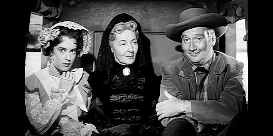 Susan Kohner as Consuela, Celia Lovsky as Senora Sandoval and Edward Andrews as Charlie Travers in Trooper Hook (1957)
