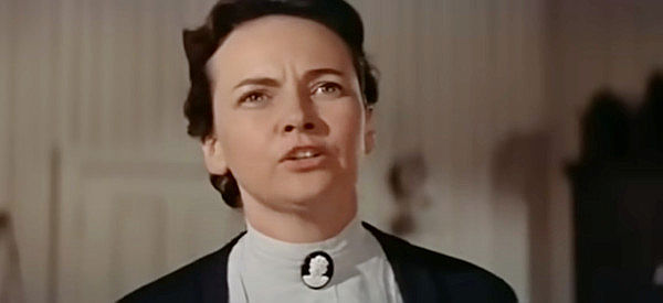 Teresa Wright as Grace Bridges, Curt's spinster sister in Track of the Cat (1954)