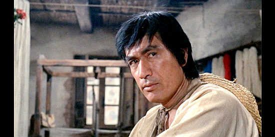 Tetsuro Tamba as Samuri, one of the four men The Dutchman recruits for his special mission in The Five Man Army (1969)