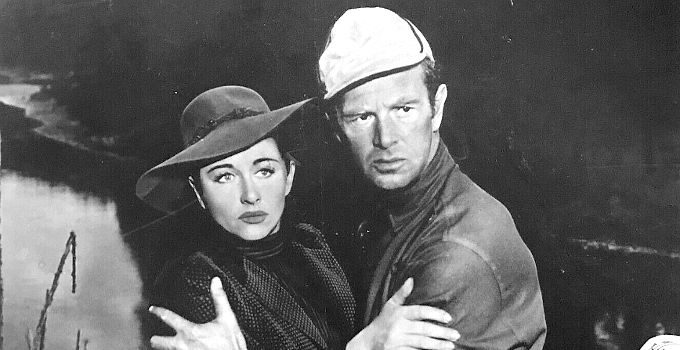 Vera Ralston and Sterling Hayden in Timberjack (1955)