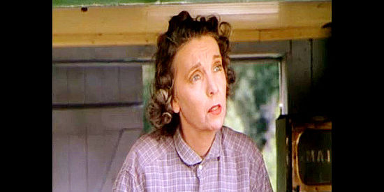 Zasu Pitts as Jane Dwyer, a cook for the railroad crew in The Denver and Rio Grande (1952)